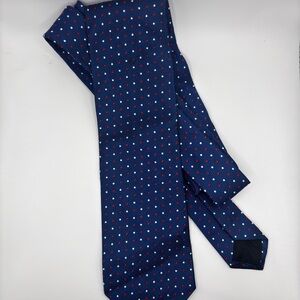 Brooks Brothers Navy and Red Dotted Tie